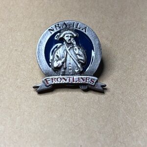 Silver and Blue NEA-ILA Frontlines Pin
